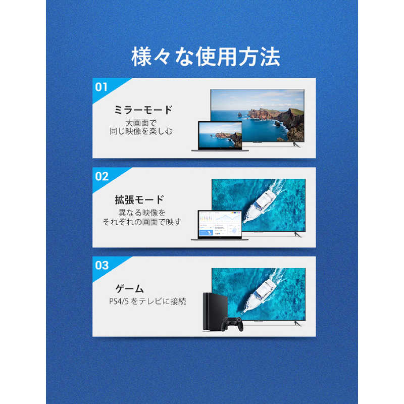 VENTION VENTION 1m HDMIケーブル コットン編み メタルタイプ ［1m /HDMI⇔HDMI /スタンダードタイプ /イーサネット対応］ シルバーグレー AA-0911 AA-0911