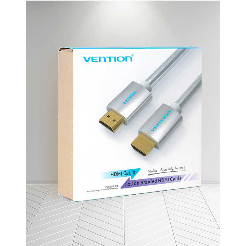 VENTION VENTION 2m HDMIケーブル コットン編み メタルタイプ ［2m /HDMI⇔HDMI /スタンダードタイプ /イーサネット対応］ シルバーグレー AA-0935 AA-0935