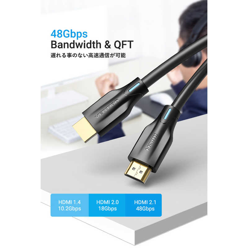 VENTION VENTION 2m HDMIケーブル ［2m /HDMI⇔HDMI /スタンダードタイプ /イーサネット対応］ ブラック AA-1338 AA-1338