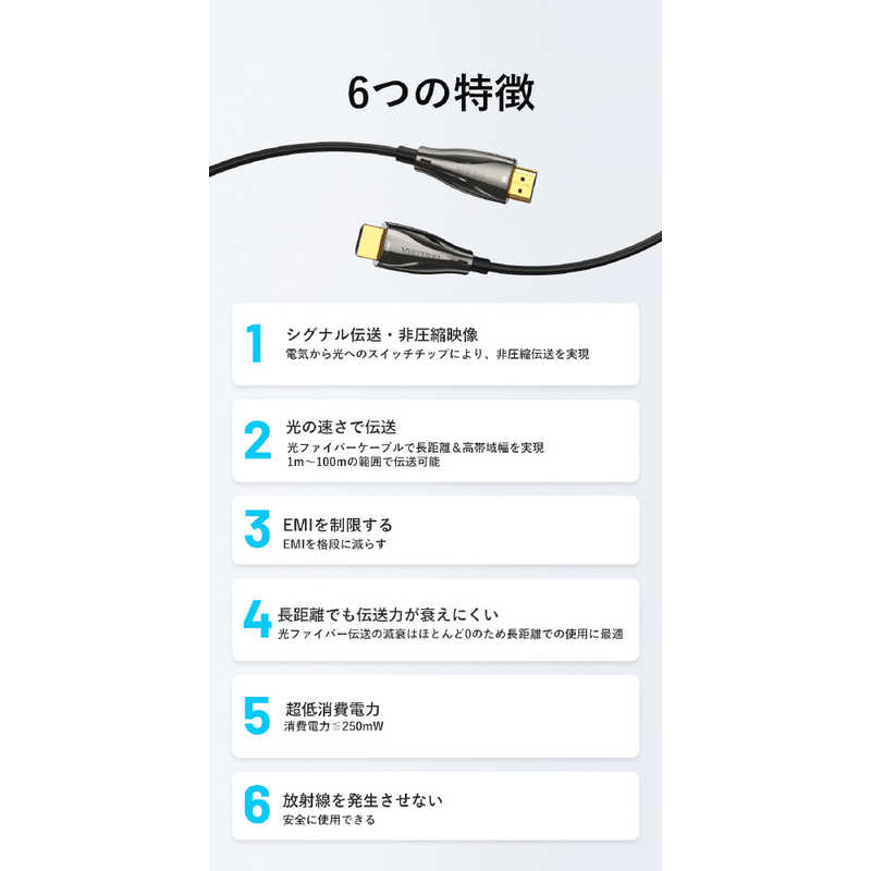 VENTION VENTION 100m 業務用 HDMIケーブル ［HDMI⇔HDMI /スタンダードタイプ］ ブラック AL-1659 AL-1659