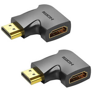 VENTION HDMI アダプター 270°折れ左向き Male to Female 4K対応 2個入り ［HDMI⇔HDMI /イーサネット対応］ AI-2229