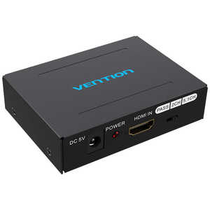 VENTION HDMI Audio 分配器 ブラック アルミニウム合金 ［1入力 /1出力 /4K対応 /自動］ AF-2595