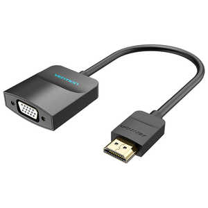 VENTION 映像変換アダプタ ［HDMI オス→メス VGA］ ［HDMI⇔VGA /0.15m］ ブラック 42-2670