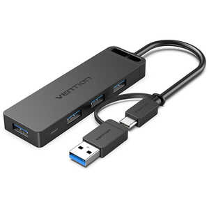 VENTION USBハブ Type-C to 4-Port USB 3.0 ハブ セルフパワー/バスパワー対応 0.15M ［バス＆セルフパワー /4ポート /USB3.0対応］ CH-8467