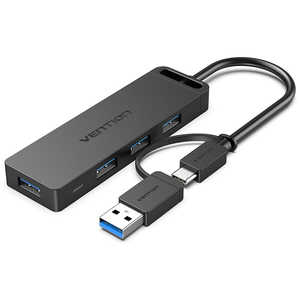 VENTION USBϥ Type-C to 4-Port USB 3.0 ϥ եѥ/Хѥб 0.15M ΥХեѥ /4ݡ /USB3.0б CH-8467