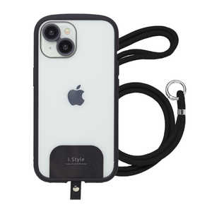 ナチュラルデザイン iPhone15 6.1インチ/14 i.Style Shoulder ケース i.Style Shoulder ブラック iP23-61-ISSH01
