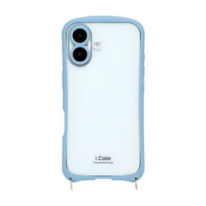 ナチュラルデザイン iPhone 16(6.1インチ)i.colorケース スカイブルー iP24-61-ICSH02