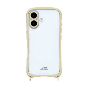 ナチュラルデザイン iPhone 16(6.1インチ)i.colorケース ベージュ iP24-61-ICSH04