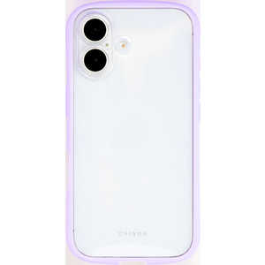 ナチュラルデザイン iPhone 16(6.1インチ)背面型ケース クロームクリア ラベンダー iP24-61-CHC04