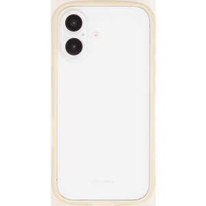 ナチュラルデザイン iPhone 16(6.1インチ)背面型ケース クロームクリア ベージュ iP24-61-CHC07
