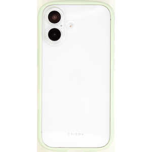 ナチュラルデザイン iPhone 16(6.1インチ)背面型ケース クロームクリア ピスタチオ iP24-61-CHC09