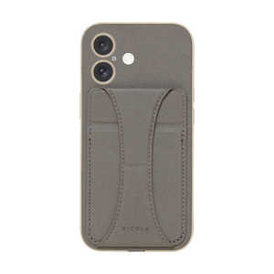 ナチュラルデザイン iPhone 16(6.1インチ)NICOLAケース チャコール iP24-61-NIC02