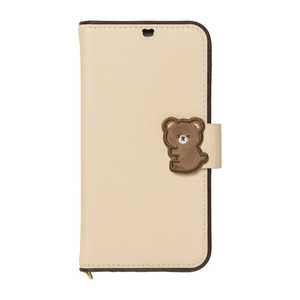 ナチュラルデザイン iPhone 16(6.1インチ)手帳型ケース ハグクマ ホワイト iP24-61-HGK01 ナチュラルデザイン iPhone 16(6.1インチ)手帳型ケース ハグクマ ホワイト iP24-61-HGK01
