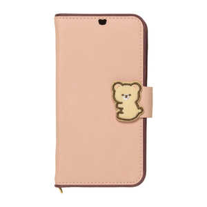 ナチュラルデザイン iPhone 16(6.1インチ)手帳型ケース ハグクマ ピンク iP24-61-HGK04 ナチュラルデザイン iPhone 16(6.1インチ)手帳型ケース ハグクマ ピンク iP24-61-HGK04