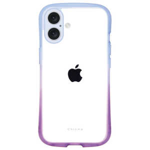 ナチュラルデザイン iPhone 16(6.1インチ)クロームグラデーションケース ブルーイッシュパープル iP24-61-CHCG01