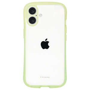 ナチュラルデザイン iPhone 16(6.1インチ)クロームグラデーションケース リーフグリーン iP24-61-CHCG03