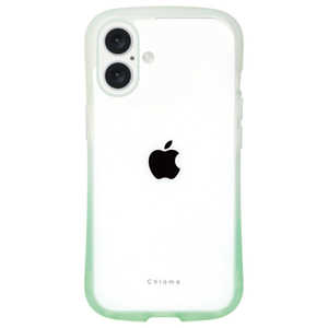 ナチュラルデザイン iPhone 16(6.1インチ)クロームグラデーションケース ホワイトミント iP24-61-CHCG06