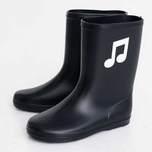 マストプラニング POMPKINS 音符レインブーツ 18cm クロ ONPURAINBOOTS マストプラニング POMPKINS 音符レインブーツ 18cm クロ ONPURAINBOOTS
