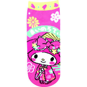 ジェイズプランニング ソックス 和柄シリーズ マイメロディ 花日和 マイメロディ 花日和 