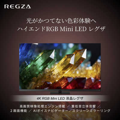 TVS REGZA RGB Mini LED液晶テレビ REGZA レグザ ZX2 65V型 4K対応 4K