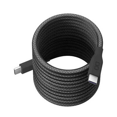 CIO スパイラルケーブル CtoC 2m ［USB Power Delivery対応］ ライト