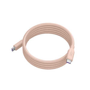 CIO スパイラルシリコンケーブル(クリア) C to C 1m シェルピンク CIO-SLSC-CL-CC1-SPK