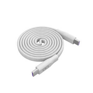 CIO Mate Flat Spiral Cable CtoC 1m ナチュラルホワイト CIO-NLSC-FL-CC1-NWH