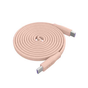 CIO Mate Flat Spiral Cable CtoC 1.5m シェルピンク CIO-NLSC-FL-CC15-SPK