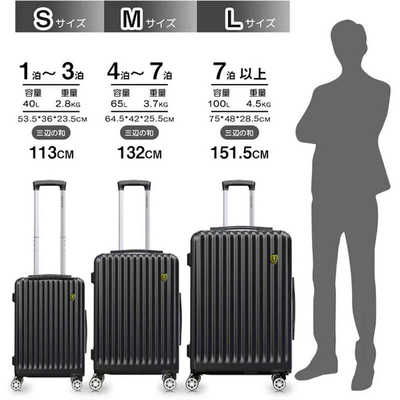 NEWTRIP 超軽量スーツケース 0701 Plus Mサイズ ゴールド NTGB0701P の