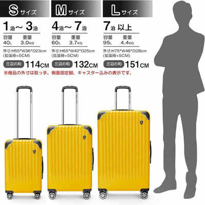 NEWTRIP 超軽量スーツケース 拡張機能付き 0201 Lサイズ 宿泊目安：1
