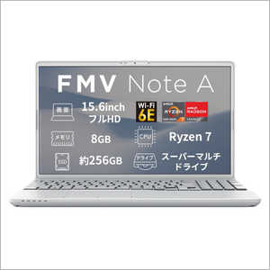 �x�m�� FUJITSU FMV Note A A700-L3S �mAMD Ryzen 7 / �������F8GB / SSD�F256GB / Win11 Home / 15.6�^ / 2026�N10�����f���n �t�@�C���V���o�[ K0AYJR03JF