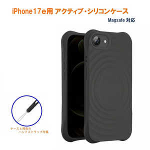 ROYALMONSTER iPhone17e�p Magsafe�Ή� �A�N�e�B�u �V���R���P�[�X BK RM8296-17e-BK
