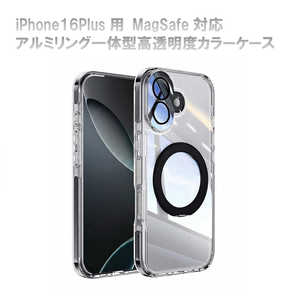 ROYALMONSTER iPhone 16Plus �p MagSafe�Ή� �A���~�����O��̌^�P�[�X BK RM8293-16PL-BK