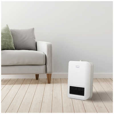 ORIGINALBASIC 大風量メカ式セラミックファンヒーター ホワイト OB-CH1