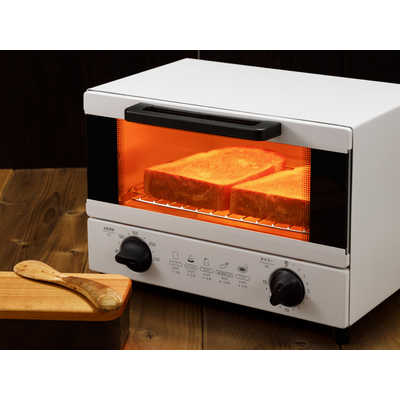 ORIGINALBASIC オーブントースター 980W/食パン2枚 温度調節機能付き