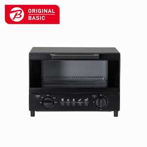 ORIGINALBASIC 温度調節機能付きオーブントースター ORIGINAL BASIC ブラック OB-T200C-K