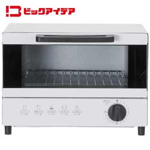 ビックアイデア オーブントースター 900W/食パン2枚 ホワイト BIM-OT01