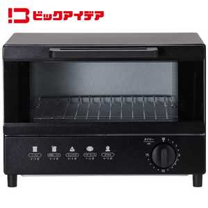 ビックアイデア オーブントースター 900W/食パン2枚 ブラック BIM-OT01