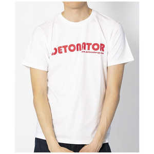 DETONATOR DeToNator オリジナルTシャツ2018 ロゴレッド Mサイズ ホワイト DTNT02