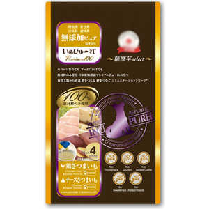 リバードコーポレーション いぬぴゅ～れ 無添加ピュア Premium100 薩摩芋select 鶏さつまいも/チーズさつまいも 4本 