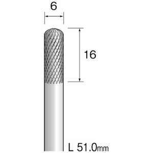 ミニター ミニモ 超硬カッター クロスカット Φ6 軸径6.0mm BC4153