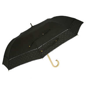 スギタ HYGGE 晴雨兼用 ショートワイド傘 55cm 切継ぎドットBK SHORTWIDE3 スギタ HYGGE 晴雨兼用 ショートワイド傘 55cm 切継ぎドットBK SHORTWIDE3