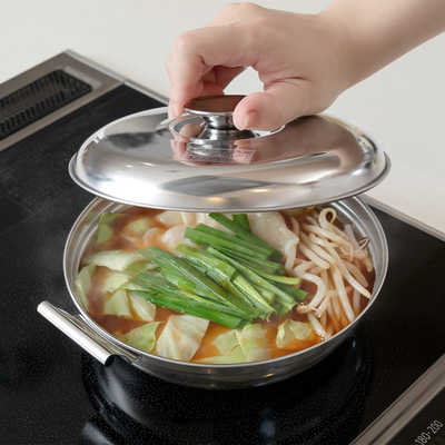 リバティコーポレーション 卓上鍋 浅型 17cm IH ガス火対応 一人鍋