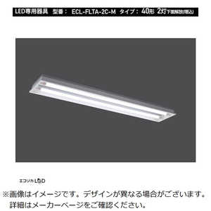 エコリカ チョッカンガタLEDセンヨウキグ 40カタ2トウ ECLFLTA2CM