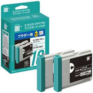エコリカ LC10BK-2PK互換ブラザー用リサイクルインクカートリッジ ECI-BR10B2P エコリカ LC10BK-2PK互換ブラザー用リサイクルインクカートリッジ ECI-BR10B2P