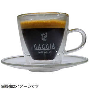 GAGGIA Gaggia（ガジア） Gaggia(ガジア)Gaggia特製ガラス製デミタスカップ&ソーサー DEMI2