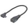 TFTECJAPAN USB micro フル結線 (メス)→(オス)右L 20cm USBMC-CA20RLF ブラック