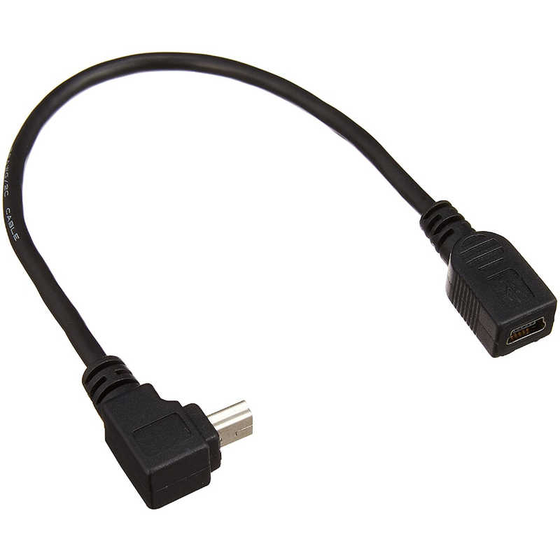 TFTECJAPAN TFTECJAPAN 延長ケーブル [mini USB オス→メス mini USB /0.2m /上L型] 変換名人 ブラック USBM-CA20UL USBM-CA20UL