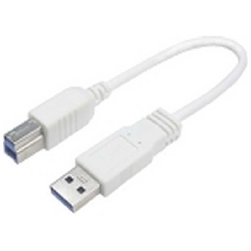 TFTECJAPAN TFTECJAPAN 0.2m[USB-A オス→メス USB-B]3.0ケーブル USB3A-B/CA20 ホワイト USB3A-B/CA20 ホワイト
