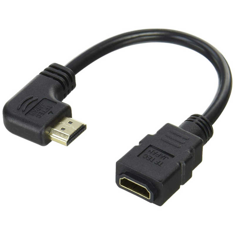 TFTECJAPAN TFTECJAPAN HDMI L型ケーブル20cmメス) - (オス) 右L HDMI-CA20RL ブラック HDMI-CA20RL ブラック